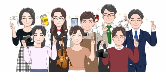 色々な趣味を持つ人々