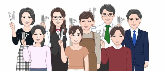 お酒を持っている人々