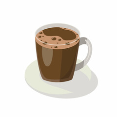 warm chocolate in a clear glass, looks delicious