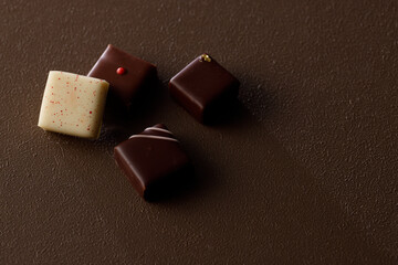 美味しそうな沢山のチョコレート