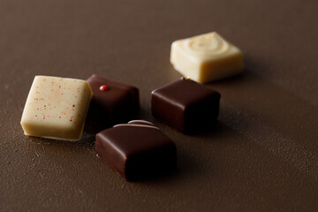 美味しそうな沢山のチョコレート