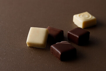 美味しそうな沢山のチョコレート