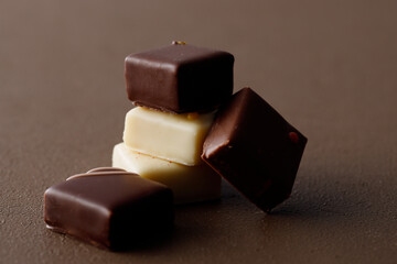 美味しそうな沢山のチョコレート