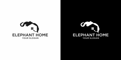 house and elephant logo design inspiration