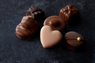 美味しそうな沢山のチョコレート