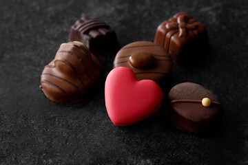 美味しそうな沢山のチョコレート