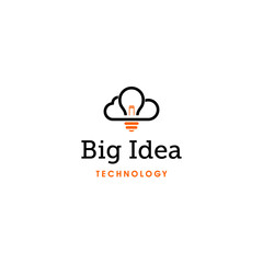 Idea Cloud Logo Vector Icon Illustration