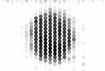 Light Gray vector background with set of hexagons.