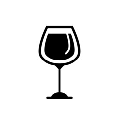 Wine Glass Icon Vector Illustration Design