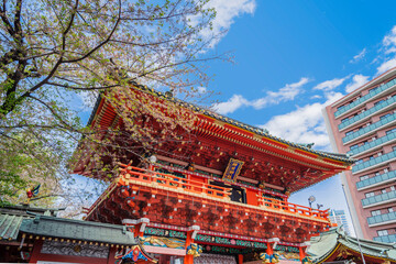 神田明神　 神社　神社仏閣　青空