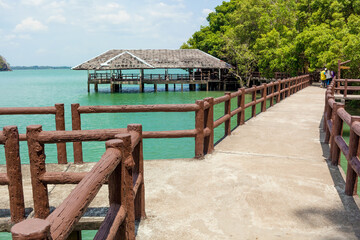 Fototapeta premium Concrete walkway over the sea