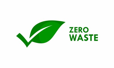 Zero waste logo template illustration