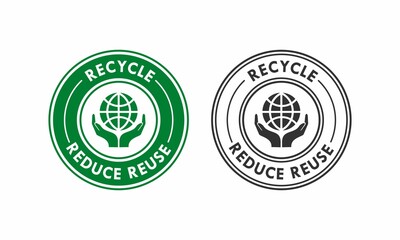 recycle reduce reuse logo template illustration