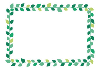 葉っぱの背景フレーム