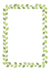 葉っぱの背景フレーム