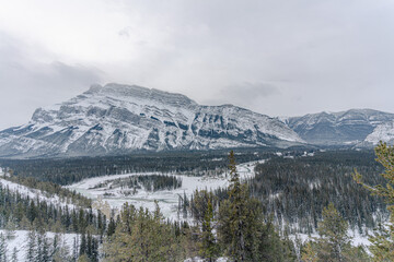 Mountain view range in Banff national park alberta