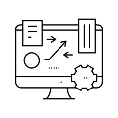 tasks planning line icon vector illustration sign