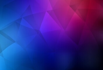 Obraz premium Dark Blue, Red vector polygonal template.
