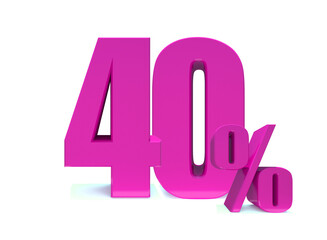40 Percent off 3d Sign on White Background, Special Offer 40% Discount Tag, Sale Up to 40 Percent Off,big offer, Sale, Special Offer Label, Sticker, Tag, Banner, Advertising, offer Icon