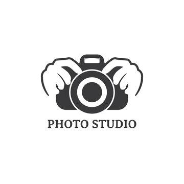 Camera and hand logo design for photo studio, photography etc