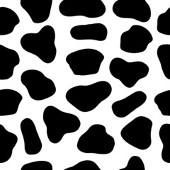 Cow seamless pattern. Cow print. Cow spots for fashion print design, web, cover. Vector and Illustration.