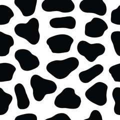 Cow seamless pattern. Cow print. Cow spots for fashion print design, web, cover. Vector and Illustration.