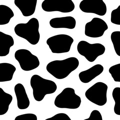 Cow seamless pattern. Cow print. Cow spots for fashion print design, web, cover. Vector and Illustration.