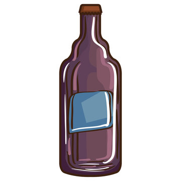 Beer Bottle With Purple Glass