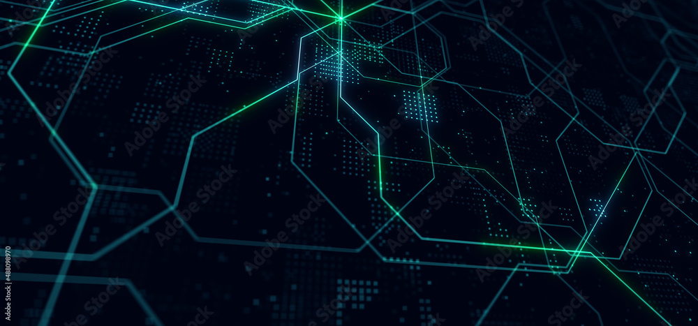 Poster abstract technology circuit board. abstract digital background with technology circuit board texture