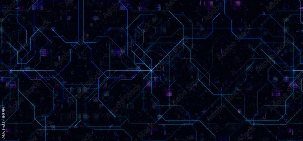 Poster abstract technology circuit board. abstract digital background with technology circuit board texture