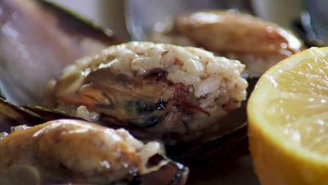Stuffed Mussels Midye dolma Sea food