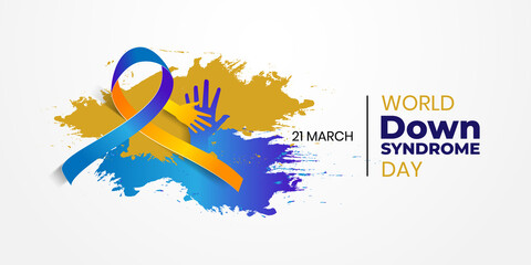 World Down Syndrome Day, March is World Down Syndrome Day. Vector illustration