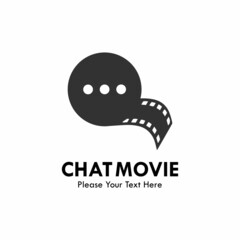 Chat movie logo template illustration