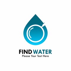 Find water logo template illustration