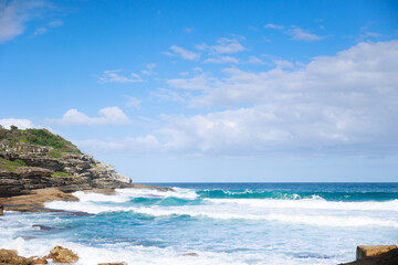 タマラマビーチと青い海と青い空