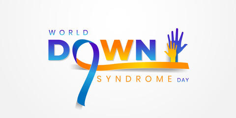 World Down Syndrome Day, March is World Down Syndrome Day. Vector illustration