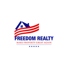 Freedom Realty Property Logo Vector Icon Illustration