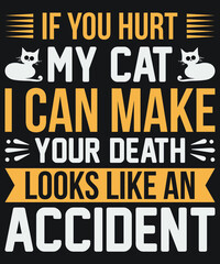 Naklejka na ściany i meble Cat T-shirt Design For Graphic