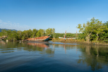 shades of blue, caribbean, countryside, bay, tour, sunny, coastline, ecosystem, season, path, thailand, holiday, branch, beach, mangrove swamp, root, wood, vacation, foliage, lake, spring, reflection,