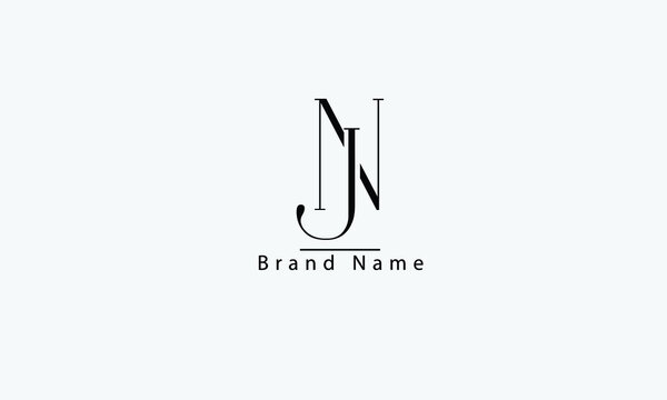 NJ JN N J abstract vector logo monogram template