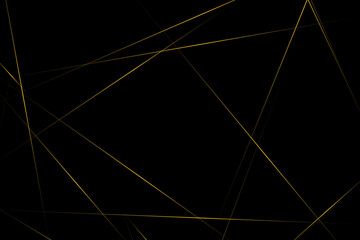 Abstract black with gold lines, triangles background modern design. Vector illustration EPS 10.