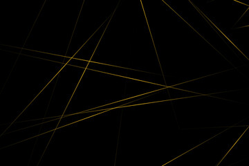 Abstract black with gold lines, triangles background modern design. Vector illustration EPS 10.