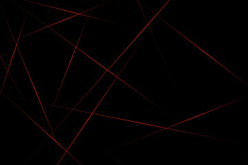 Abstract black with red lines, triangles background modern design. Vector illustration EPS 10.