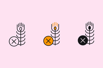 gluten free icons symbol vector elements for infographic web