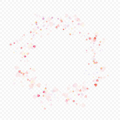 heart love vector confetti frame valentine pink