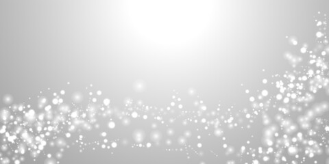 silver background bokeh bling snow flake confetti