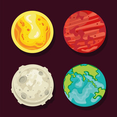 icons with planets or spheres