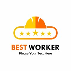 Best worker logo template illustration