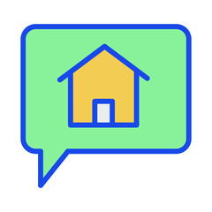 Fototapeta na wymiar House bubble Isolated Vector icon which can easily modify or edit