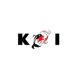 Fototapeta premium Fish koi logo and symbol vector image